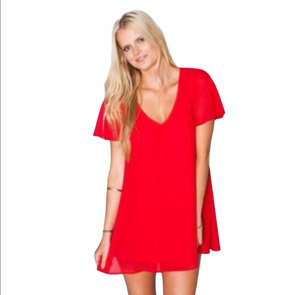 Show Me Your MuMu Kylie Mini Red Dress Size XS